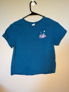 Vibe Teal Short Sleeve Tee with Pink Floatie Graphic